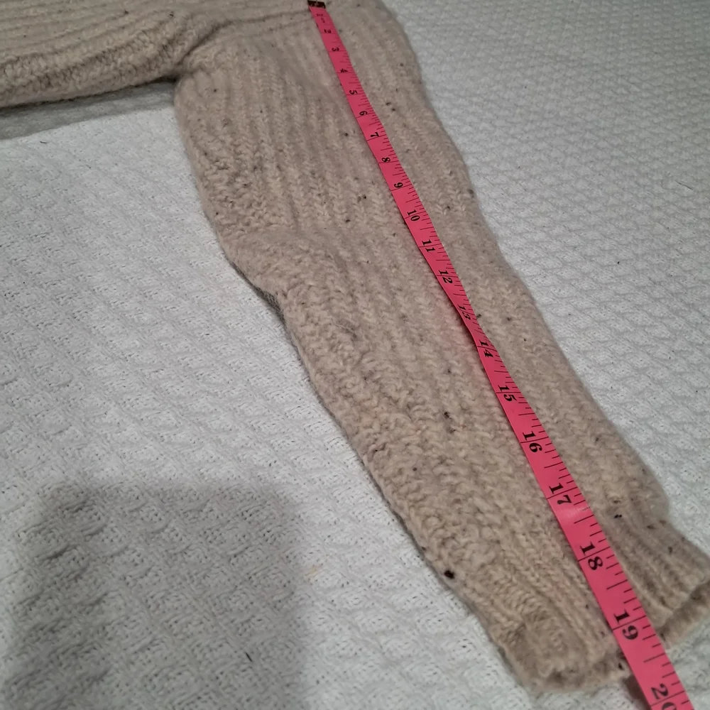 Rare Vintage Eddie Bauer 80s Oatmeal Wool Cardigan NWT Made in UK Size:M - Picture 6 of 15